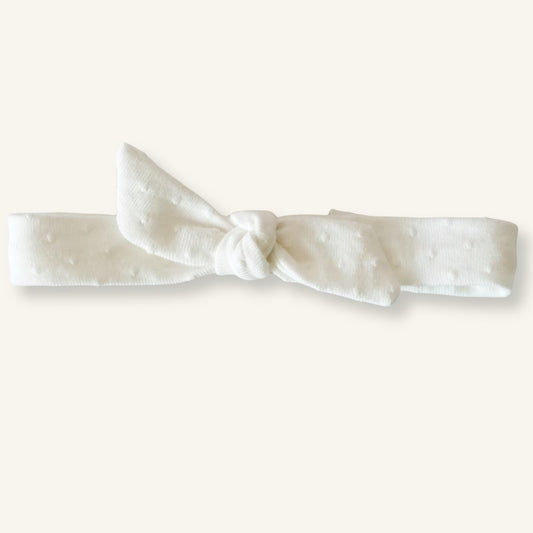 Baby Headband Mini // White dots