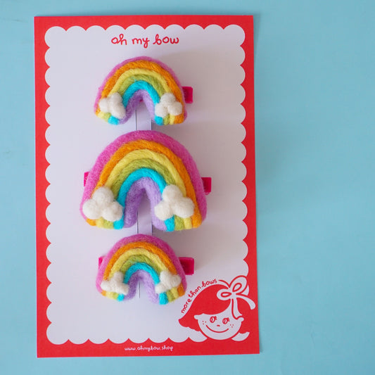 Hairclip // Rainbow Lucky Charm