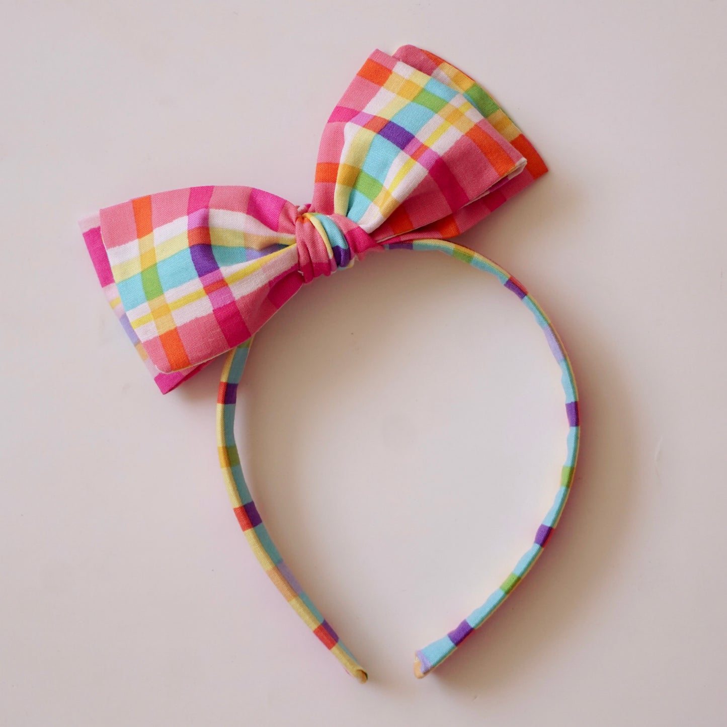 Diadema // Rainbow Tartan