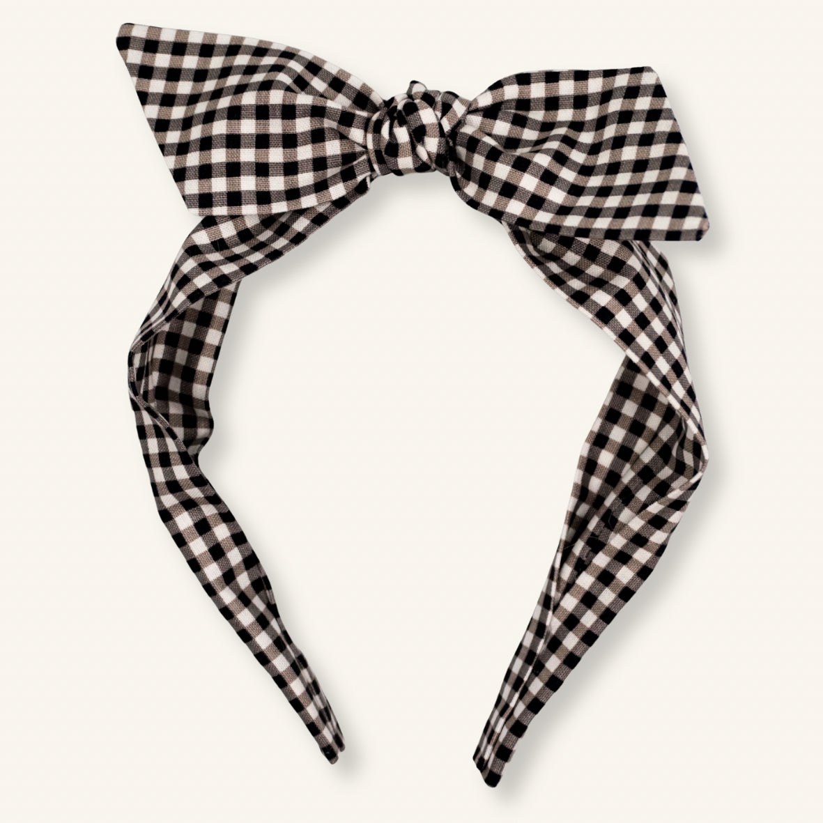 Diadema Knot // Black Gingham