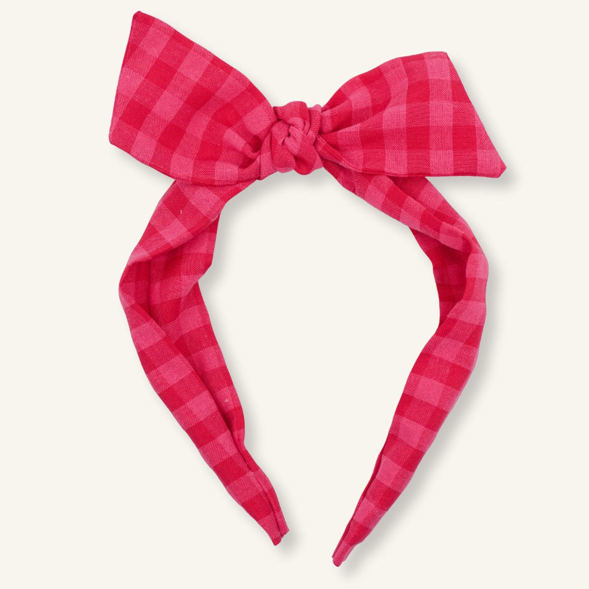 Diadema Knot // Pink Plaid