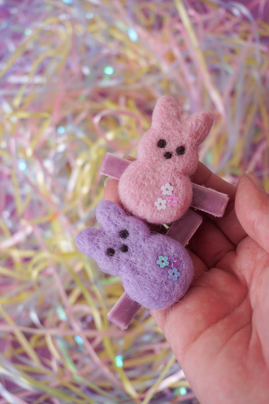 Hairclip // Peeps Bunny Lavender