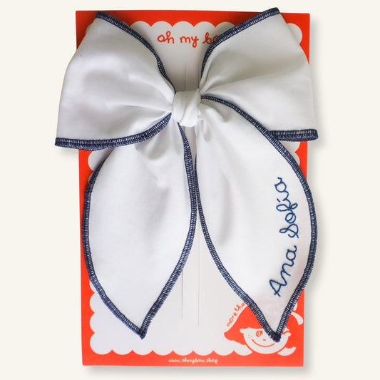 Marie Bordado // Off White and Navy