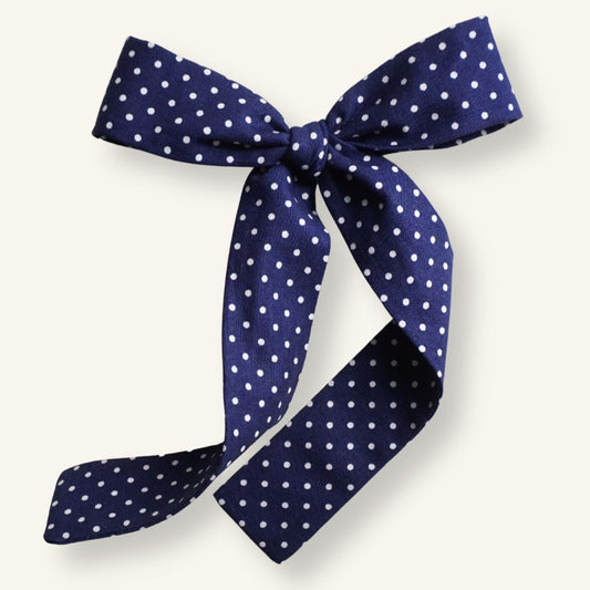 Lili // Navy and White Polka Dots