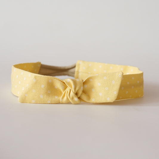 Baby Headband Mini // Yellow Dots