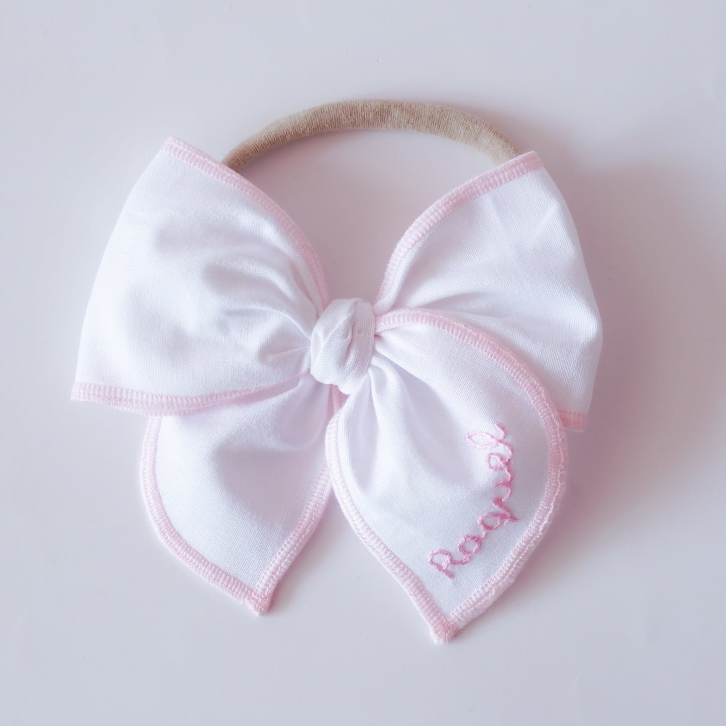 Mini Marie Bordado // White and Baby Pink