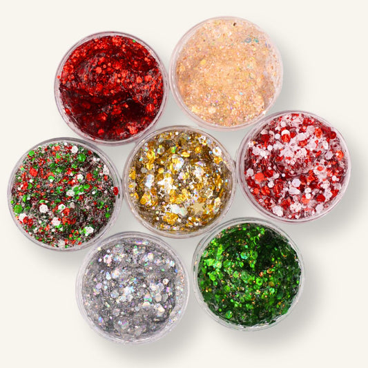 Glitter Gel // Christmas Set 7 colores