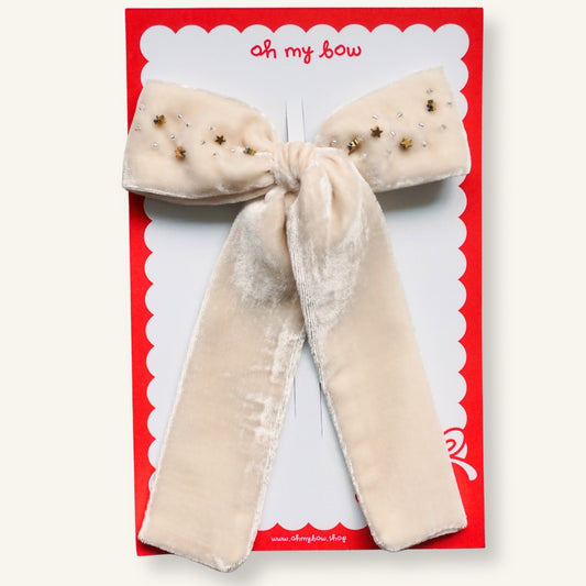 Lili // Stardust Ivory Silk Velvet