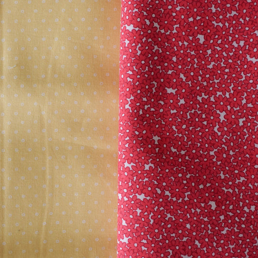 Sun Hat - Flowers and yellow dots